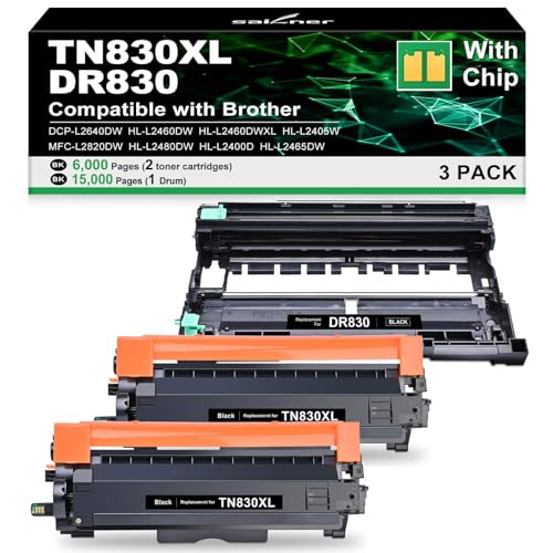 Toner DR830XL haute capacité pour Brother DCP-L2640DW impression nette