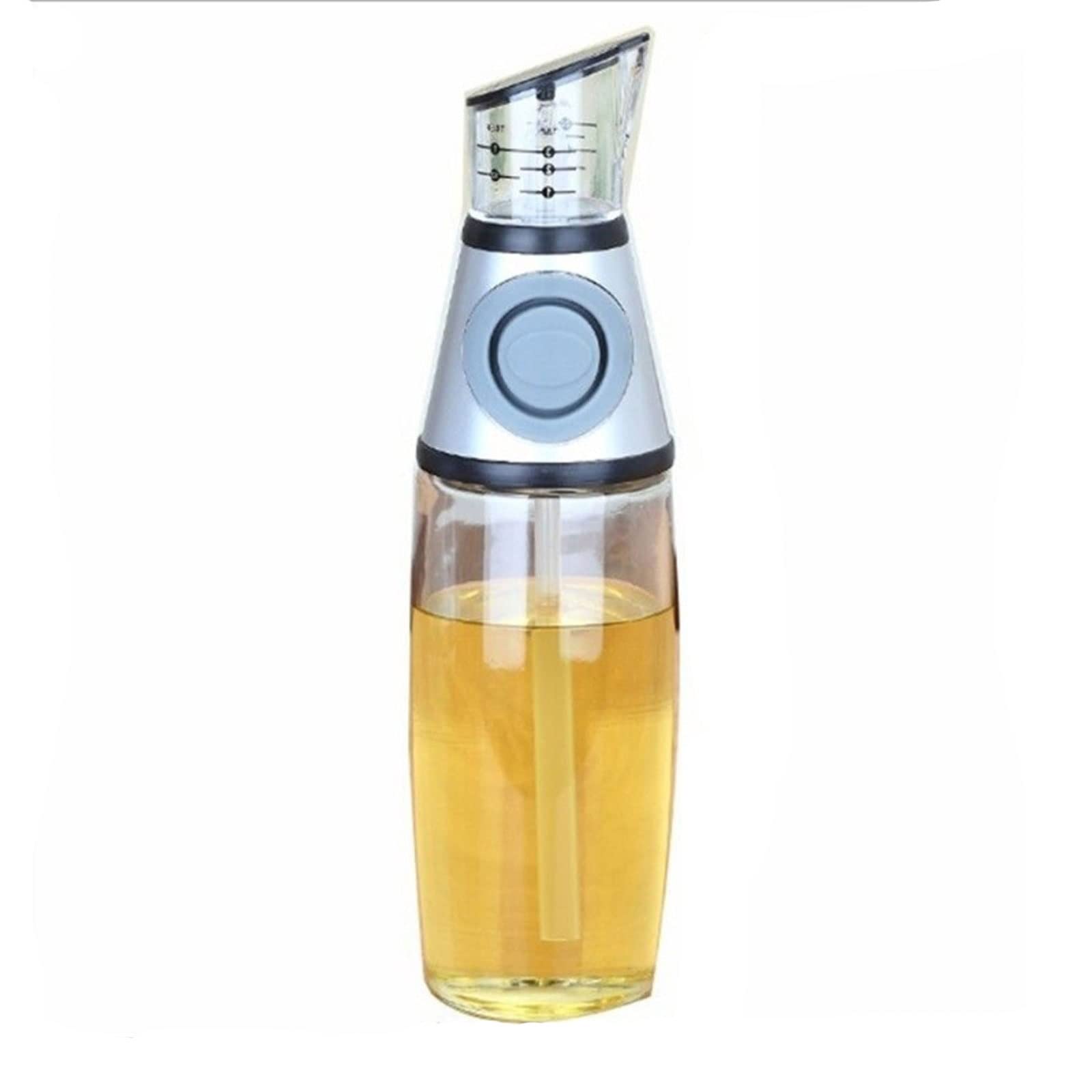 Tarros de especias Botella de vinagre con vertedor de vinagre sin goteo, controla fácilmente la ingesta de grasa. Dispensador de aceite, botella dispensadora de aceite de medición de presión