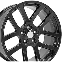 OE Wheels DG51 22 Inch Rim Fits Ram SRT Style 5x139.7 22x10 Gloss Black - Hollander 2223 1
