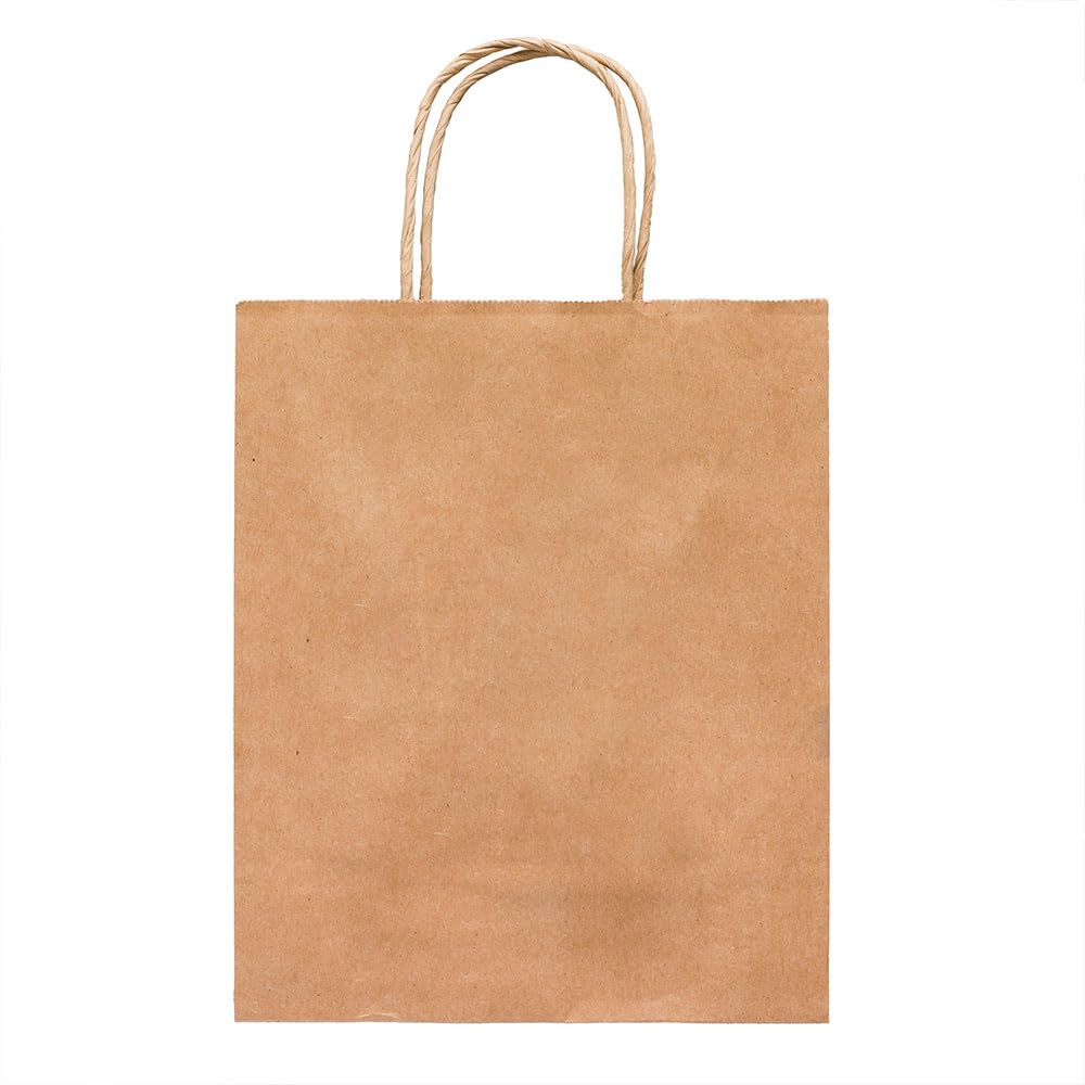 Venuscello® 150 x Twisted Handle Brown Paper Carrier Bag 18" x 19.2"+ 5.6" Kraft Recyclable Strong Eco-Friendly Sustainable For Cafe Bakery Market Supplies Retail Groceries Shopping Takeaway Catering