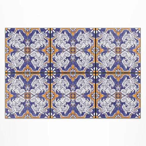 Tapis de sol vinyle extérieur rectangle 60x90 imperméable pour jardin