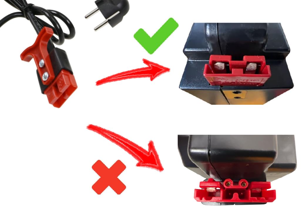 JAZGOT Cargador para transpaleta F4, 24V 5A. Modelo ESCH24V5A-G. Tensión de alimentación del rectificador: 185-240 V CA, 50-60 Hz 1,8 A.