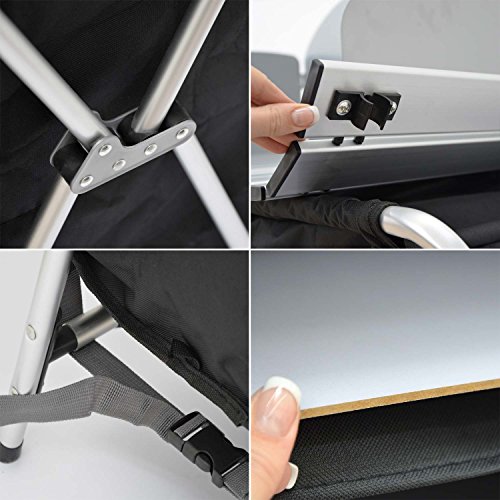 AMANKA Camping-Küche inkl Windschutz 90x48x115cm 3 Fächer Campingschrank faltbar Kocherschrank Zeltschrank Campingmöbel - Image 7