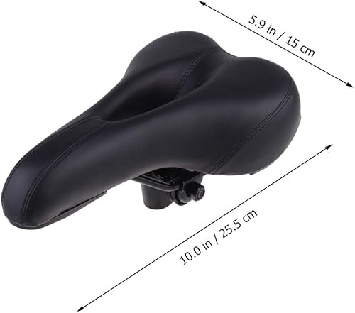 Miniatura 2 de BESPORTBLE Asiento de bicicleta acolchado para hombre para bicicleta de montaña, carretera, bicicleta de ejercicio, color negro