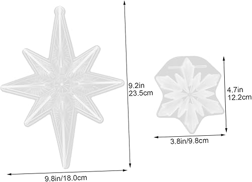 Miniatura 5 de ABOOFAN Moldes de silicona para copos de nieve, 4 moldes de resina para moldes de resina para decoración de mano, copo de nieve, colgante de