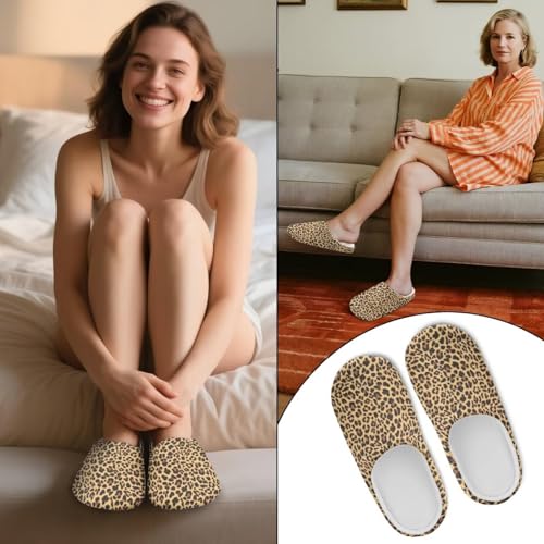 Striped Print House Slippers for Women Indoor Home Winter Shoes Slip-on Slippers for Ladies3