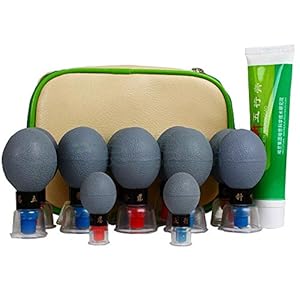 Haci (8 Stück) Haushalt Vakuum Magnet Schröpfen Set Akupunktur & Akupressur Schröpfen Silikon Schröpfen Chinesische Medizin Schröpfen Medizinisch Magnet Schröpfen