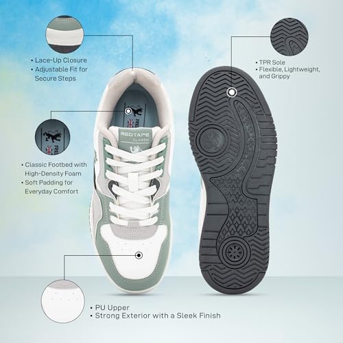 Red Tape Women’s Stylish Chunky Platform Casual Fashion Sneakers, Comfortable Low-Top Lace-Up Shoes with Cushioned Insole, Non-Slip Outsole, Ideal for Summer Dresses, Work & Daily Wear - Image 5