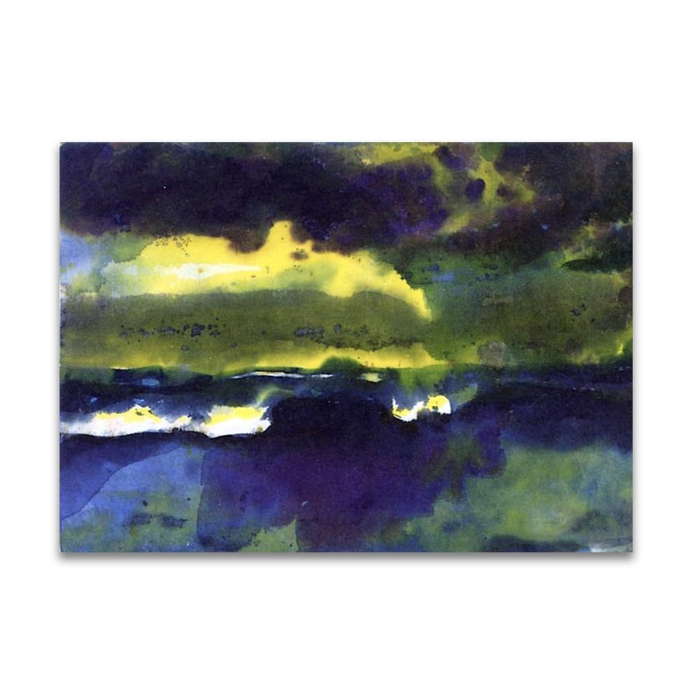 LZ6J8C9 Emil Nolde《Sea》Famous Canvas Paintings Reproductions.(50x70cm(19.7x27.5in)/Frameless)