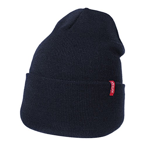 Levi's Slouchy Red Tab Beanie, Cappello, Blu (Navy), Taglia unica