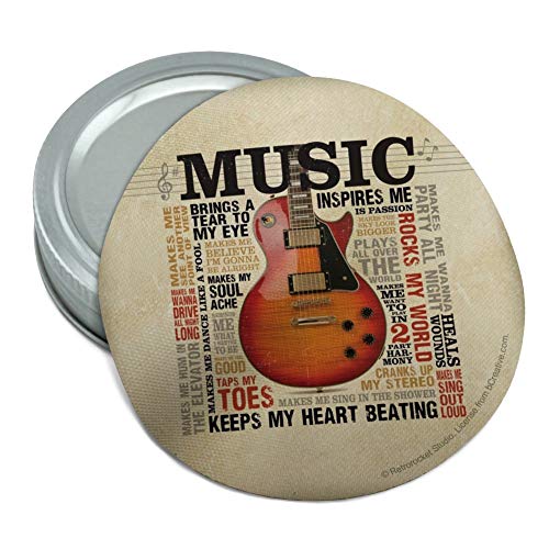 Music Inspires Guitar Round Rubber Non-Slip Jar Gripper Lid Opener
