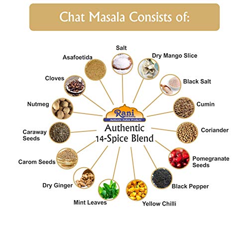 Rani Chat Masala (14 Spice Seasoning Salt) Tangy Indian Seasoning 4.5Oz (127.5G) Pet Jar thumb #7