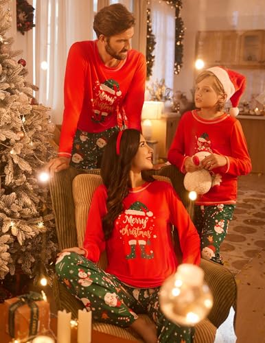 Ekouaer Men Pajamas Set Two Pieces Christmas Sets for Family Photo - image 7
