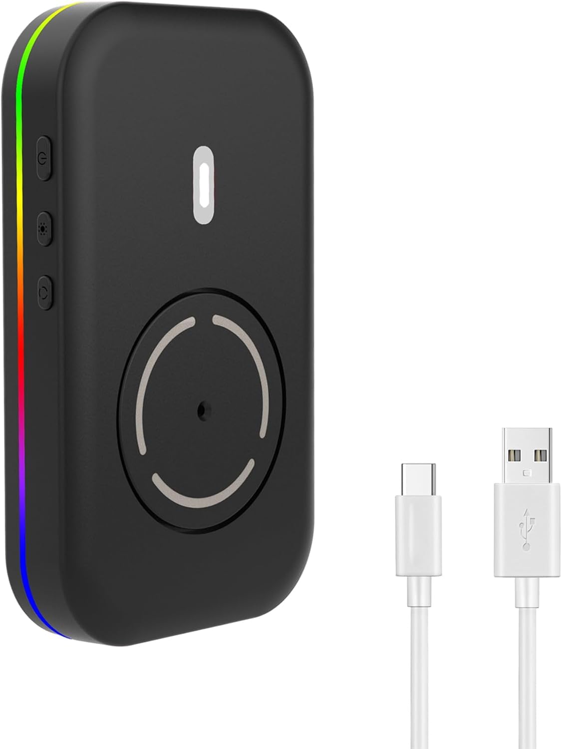 AzoneeUndetectable Mouse Jiggler for Laptop, RGB Led Mouse Mover with Timer, USB-C Automatic Simulator Shaker, On/Off Switch, No Software Required for Keeping Pc Active & Secure