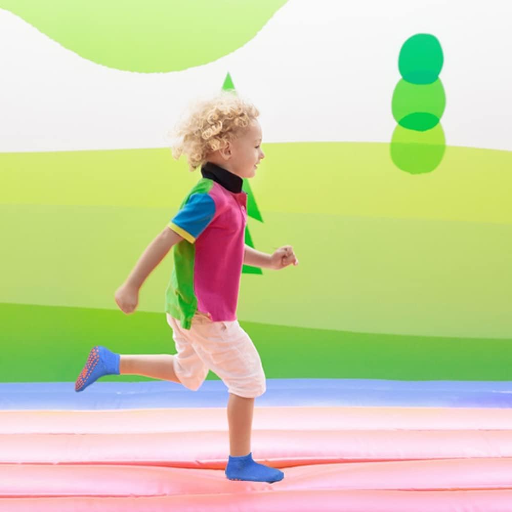 Tphon Boys Non Slip Trampolines Socks with Grips Ankle Socks for Toddler Low Cut Athletic Socks for Sports Games - Image 3