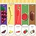45 Pcs Wooden Play Food for Kids Kitchen, Pretend Cutting Fruit Vegetable Toys with Storage Bucket, Montessori Gift for 3 4 5 6 Year Old Boys Girls