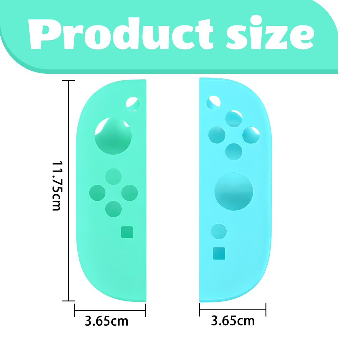 Quesuc 1 Paio Custodia Protettiva Per Nintendo Switch 2 Custodia In Silicone Custodia Per Sinistra Destra Antiscivolo Guscio Protettivo Per Nintendo Switch 2 Blu Verd - 3