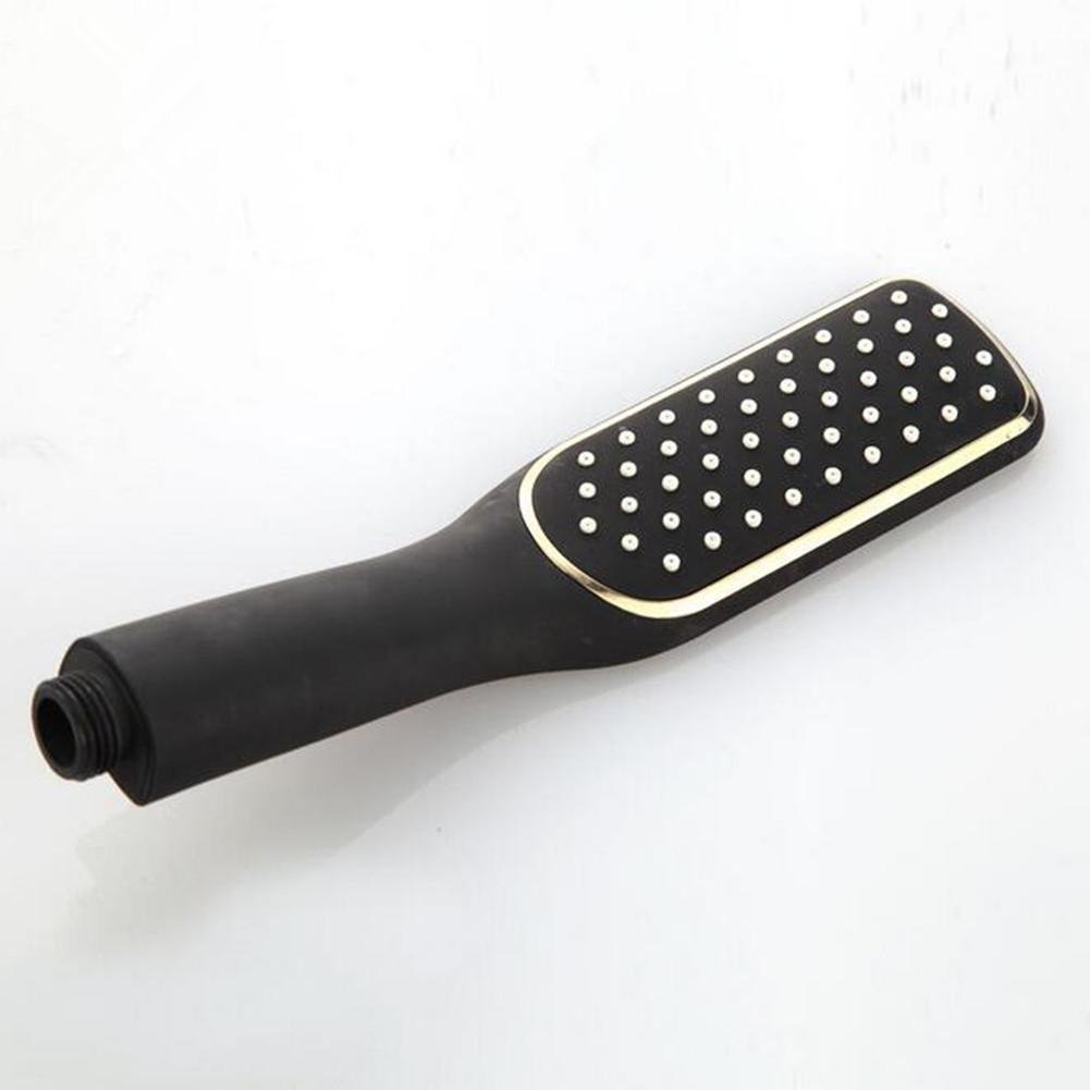 AXS Conjunto de regadera Ducha de cobre negra en la parte superior lateral Ducha de cobre arriba y abajo