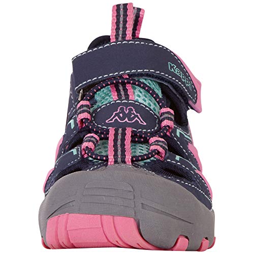 Kappa REMINDER K Kids Outdoor Shoes Closed Toe Sandals with Fixed Sole, Velcro Closure and Drawstring, Mix of Sneakers and Sandals for Girls and Boys, Size 25-353