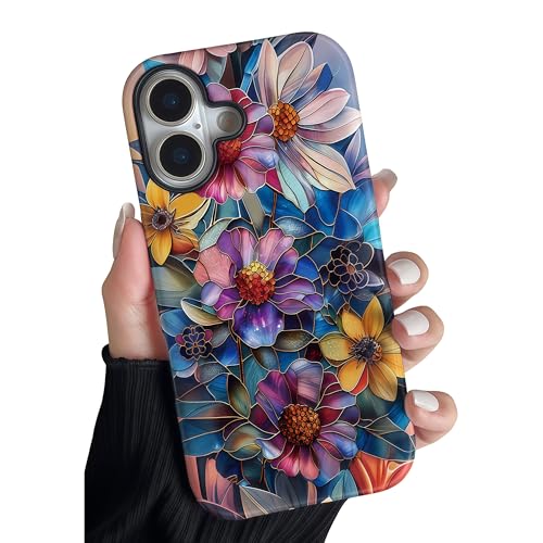 Coque iPhone 17 esthétique avec fleurs vibrantes style chic pour filles