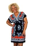 Women's Summer Dress with Bold Print & Vivid Color (Medium/Large, Orange)