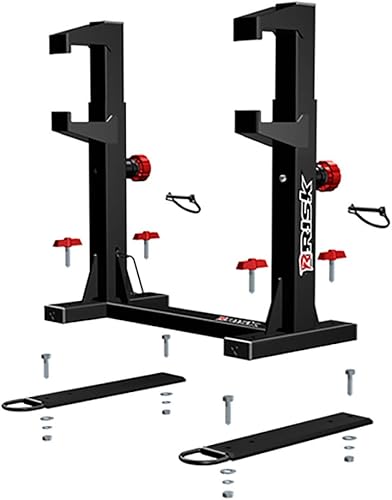 Miniatura 5 de Risk Racing sistema de transporte con bloqueo de carga sin tirantes para motocicleta, negro