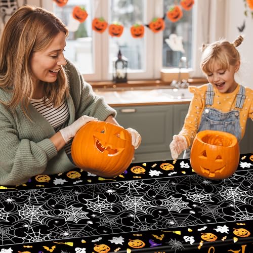 AMAZON w/Code 4-Pk 54" x 108" QZYL Halloween Disposable Plastic Tablecloths - image 5