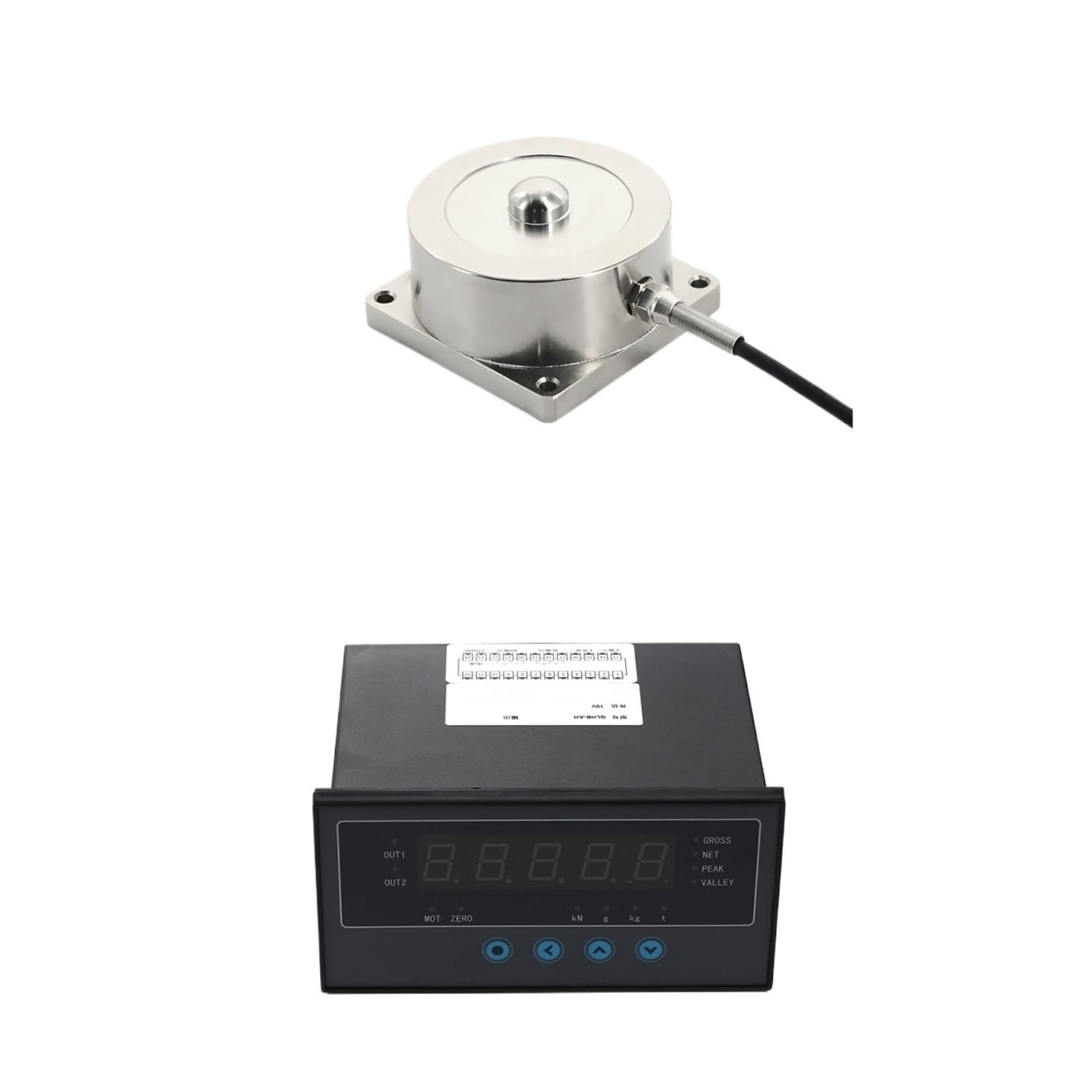 JJHQOKYNA Spoke Load Cell Sensor with Indicator Display Test Tension and Compression Weight Pressure 160 * 80mm 200KG 5T(200KG and Indicator)