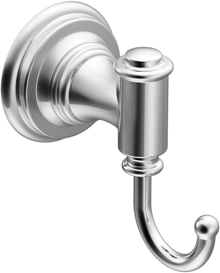 Moen 7603CH Yorkshire Robe Hook In Chrome - Bathroom Towel Hook With Limited Lifetime Warranty - View #3