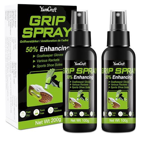YumCraft Grip Spray Torwarthandschuhe 200g, Torwarthandschuhe Grip Spray -Grip Mode Spray für Schuhe und Handschuhe, Torwart Training Torwart ZubehöR für FußBall, Basketball, Baseball, Golf, Tennis