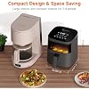 Kitchen Elite Digital Air Fryer Oven with Viewing Window and 8 Presets, 4 Quart, Touchscreen Cooker, Precise Temp Control, Elegant Gray