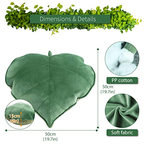 JTWEB Leaf Throw Pillow,3D Leaves Cute Pillow Aesthetic Decorative Soft Plush Shaped Cushion Novelty Backrest Comfortable Plant Sleeping for Bedroom Sofa, 50 x 50cm - Cosy Home Interiors JTWEB Leaf Throw Pillow,3D Leaves Cute Pillow Aesthetic Decorative Soft Plush Shaped Cushion Novelty Backrest Comfortable Plant Sleeping for Bedroom Sofa, 50 x 50cm - Image 7