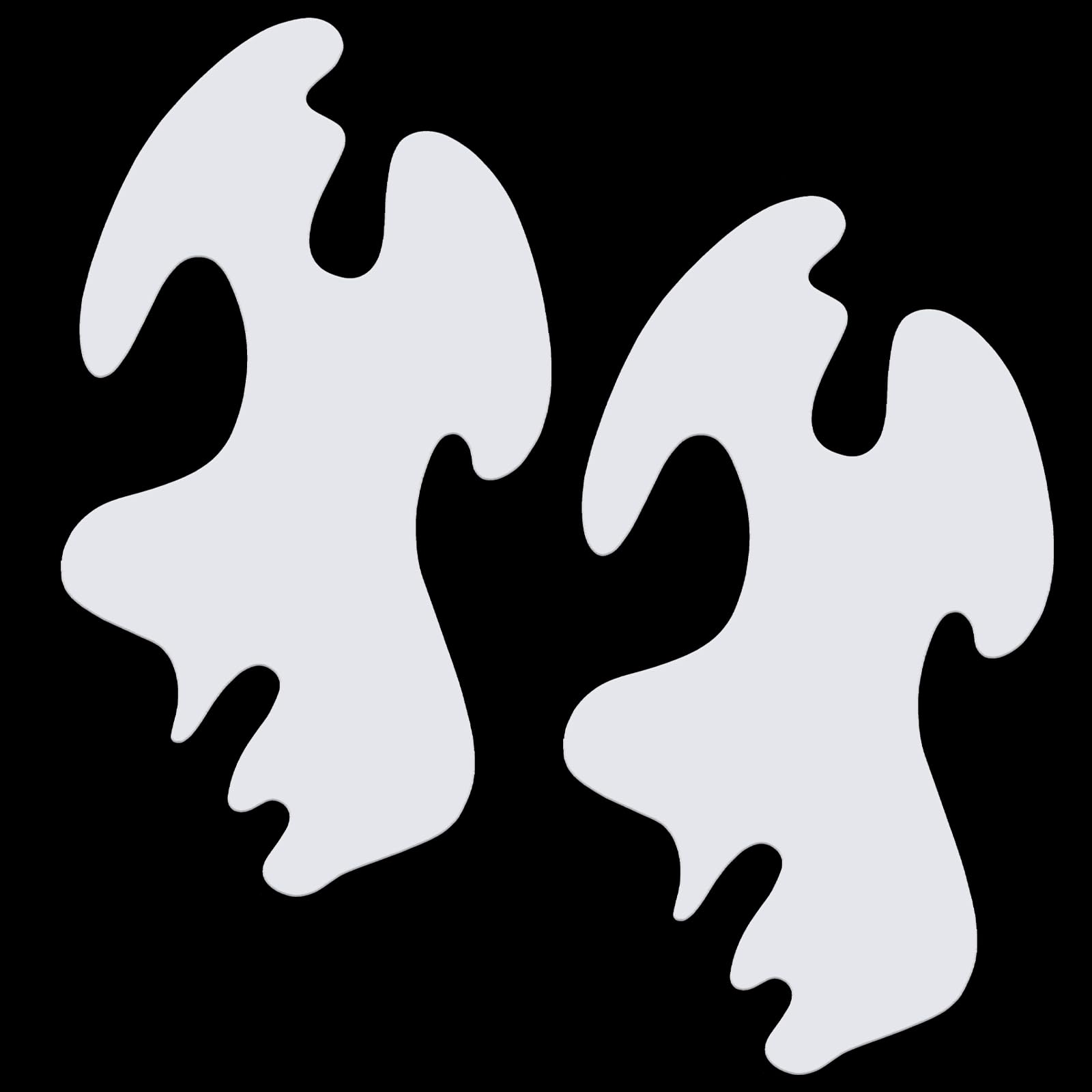 Maitys 2 Pcs Airbrush Curves Stencils, White Art Painting Templates