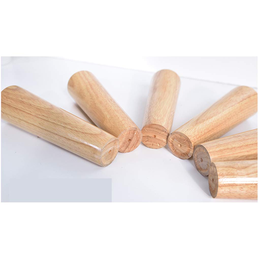 4 gambe in legno massello conico di ricambio per mobili a cono obliquo gambe per mobili per divano, letto, sedia, divano, gambe in legno, filettatura M8 (50 cm)