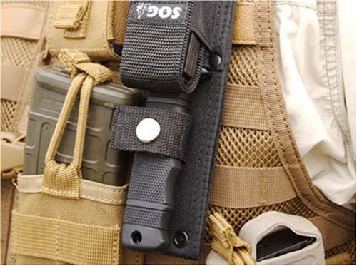 Sog M37N-CP Fixed Blade Knives - Seal Pup Tactical Knife Survival Knife And Hunting Knife W/ 4.75 Inch Blade And Molle Knife Sheath & Grn Grip thumb #1