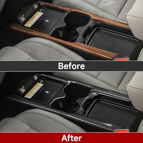 Image of for Honda CR-V 2020 2021 2022 Accessories CRV Cup Frame Decals ABS Carbon Fiber Stickers, B