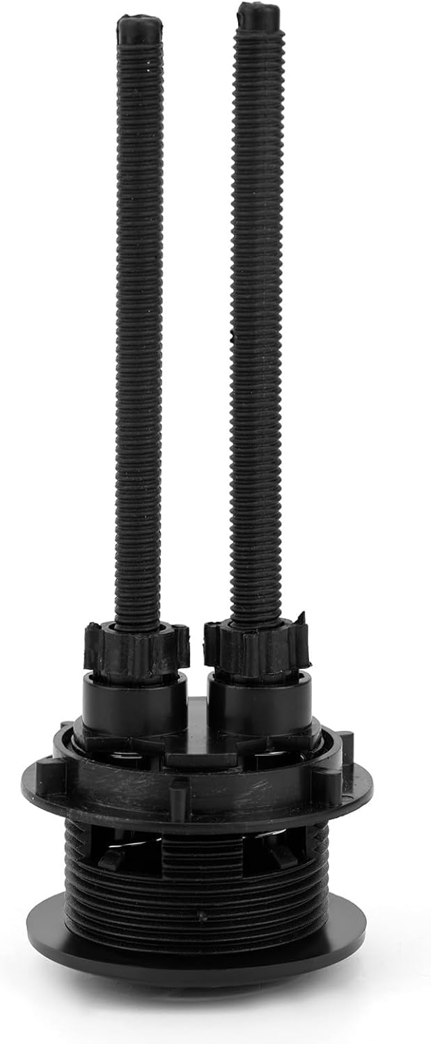 Botón Descarga Inodoro Repuesto 38mm, Pulsador Doble Descarga Ajustable para Abertura 38-45mm Tanque Universal Pieza de Reparación para Baño del Hogar (Negro)