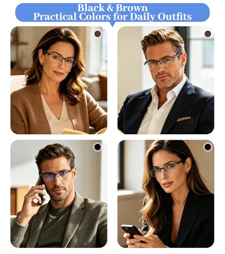 Image of 4 Packs Blue Light Reading Glasses 3x Men Womens UV Blocker Computer Readers Blocking Glare Magnification 1.0 1.25 1.5 1.75 2.0 2.25 2.5 2.75 3.0 3.5 4.0