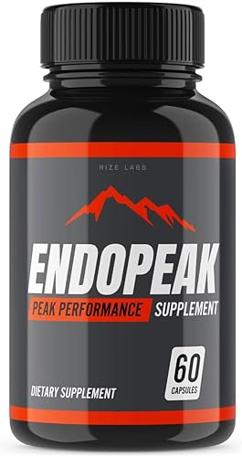 rize labs - Cápsulas Endopeak Performance para hombres, máxima fuerza, suplemento vegano ultra puro sin OMG, fórmula avanzada (60 cápsulas)