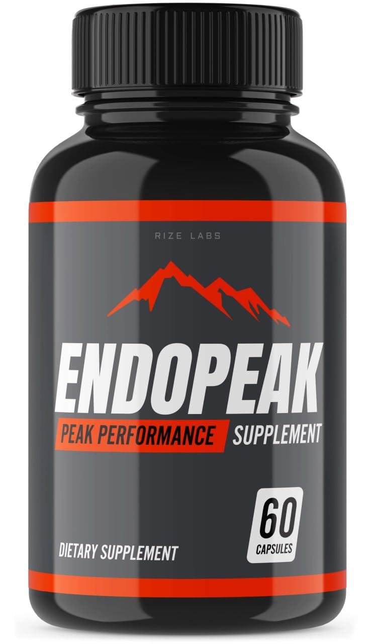 rize labs - Endopeak Peak Performance Capsules for Men, Maximum Strength, Ultra Pure Non-GMO Vegan Supplement, Advanced Formula (60 Capsules)