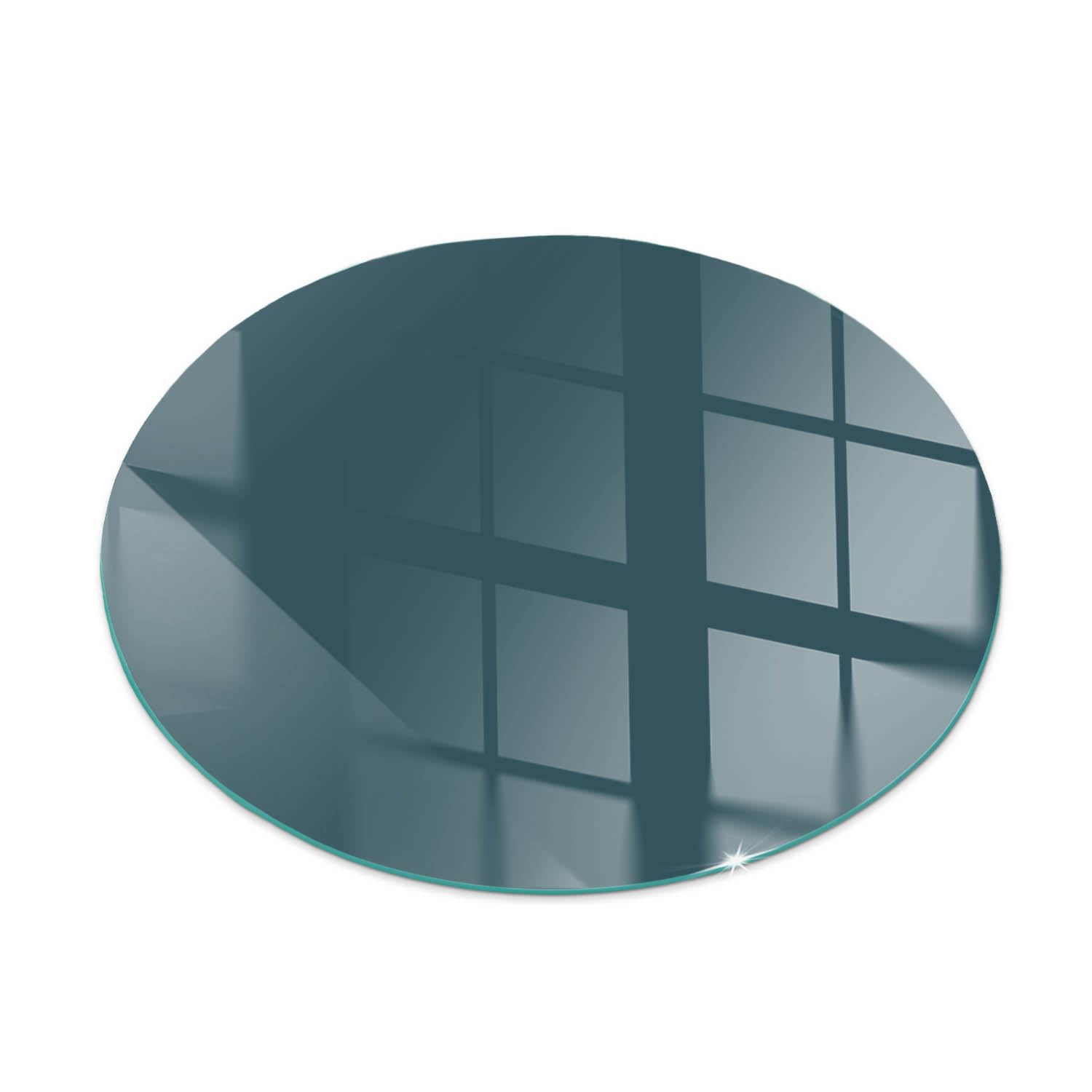 Verre trempé de cheminée ⌀ 80 cm rond imprimé couleur de la mer protège-sol