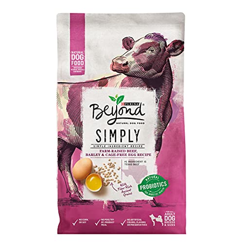 Purina Beyond Natural Dry Dog Food, Simply Farm Raised Beef, Barley & Cage Free Egg Recipe - 3 lb. Bag