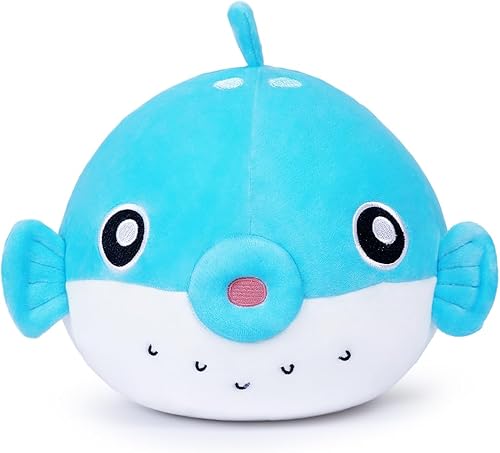 Miniatura 2 de MIAOHAHA Lindo juguete de peluche de delfín de 11.8 pulgadas, muñeco de peluche de delfín para niños, almohada para abrazar, lindos peluches (azul