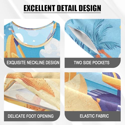 Pajama Sets Short Sleeve Yellow Excavator Car Beach Soft Cotton Summer Sleepwear 2 Piece PJS Size 5-14T3