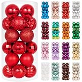 XmasExp 24-Pack Red 1.57 inch Mini Balls