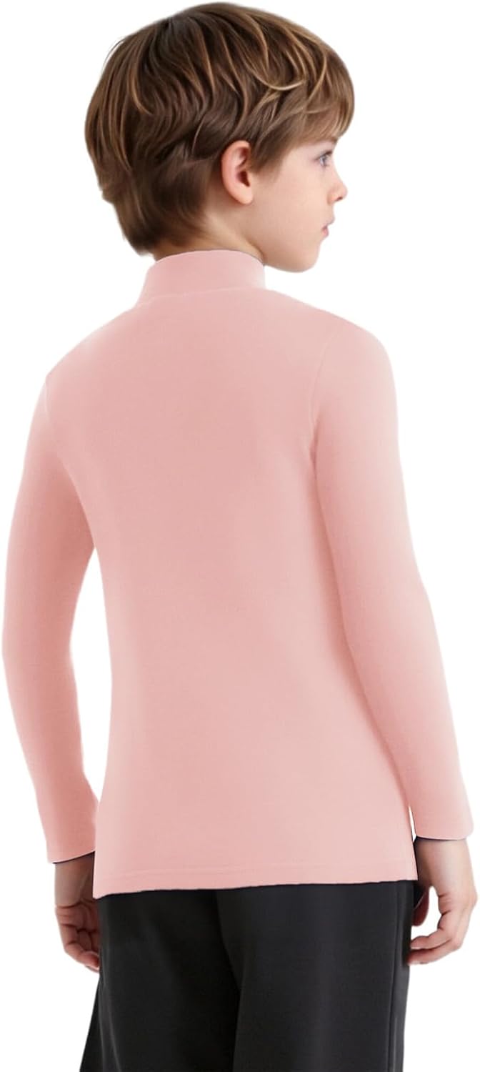 YiZYiF Little Girls Compression Thermal Shirt Long Sleeve Undershirts 2-10 Years Fleece Lined Base Layer Tops
