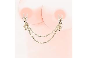Adjustable Pleasure Nipple Clamps with Chains and Bells