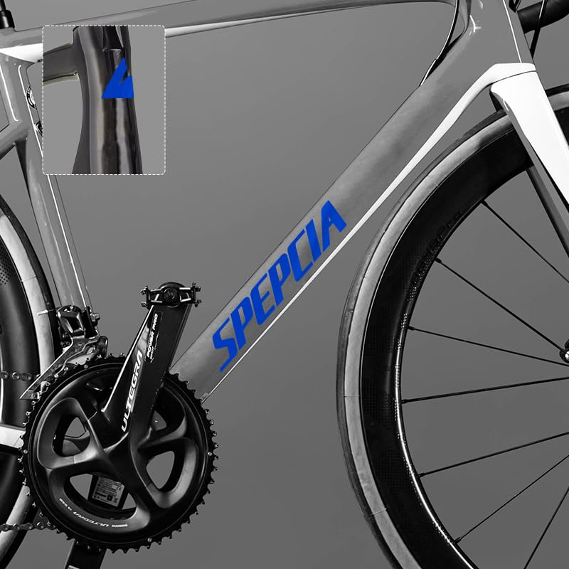 for Specialized Tarmac SL6 Road Bike | Color-Changing Frame Logo Decals, UV-Resistant, Precision-Cut, Multiple Colors for Custom Style (Blue)