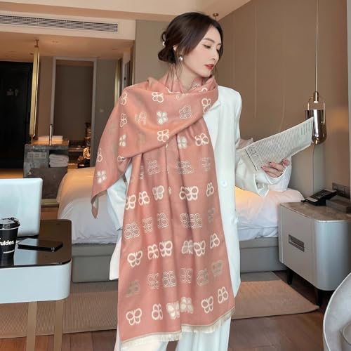 Image of HSR Luxury Cashmere Warm Scarf Brand Shawl Pashmina Wrap for Women