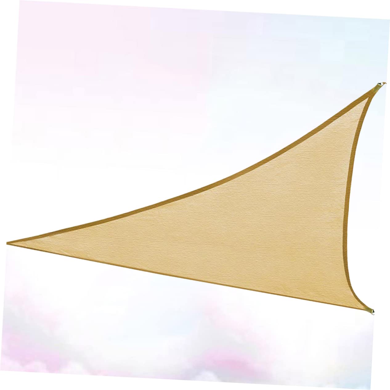 Sun Shade Sail Triangolare Pe Beige UV Block con Corda | Atmosfera Estiva, per Piscina e Prato, Installazione Facile, Uso Tutto L'anno